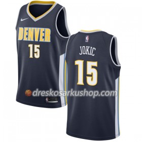 Muški NBA Dres Denver Nuggets Nikola Jokic 15 Nike 2017-18 Navy Swingman
